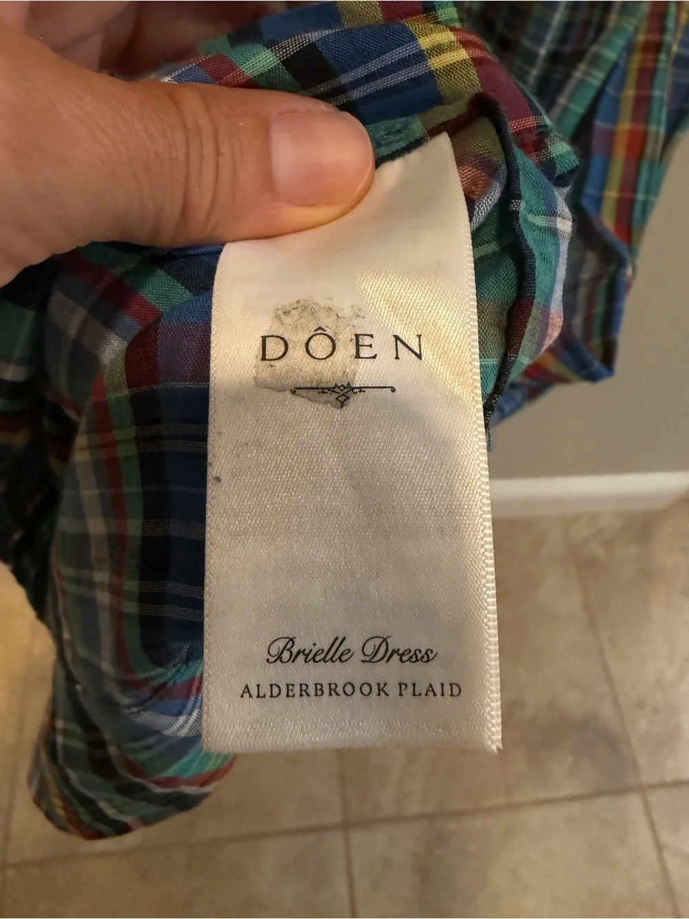 Doen Brielle Dress in Alderbrook Plaid